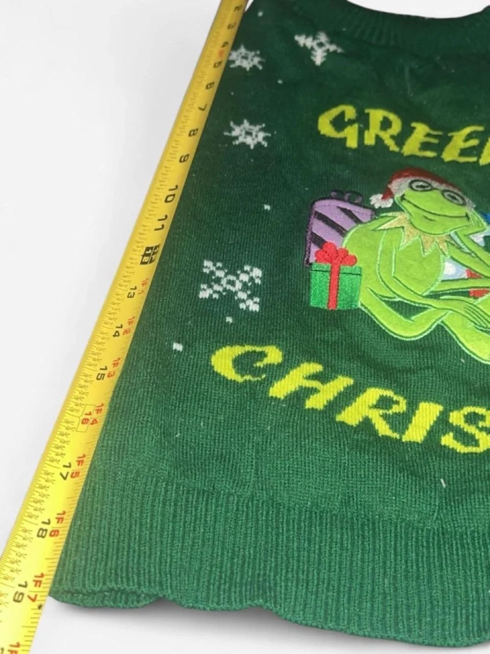 Green Christmas Kermit Dog Sweater